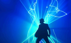Lasersilhouettes openingsact | Opening personeelsfeest Reym